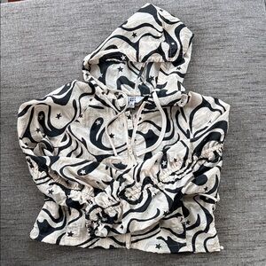 JoyLab Black and White Graphic Hoodie